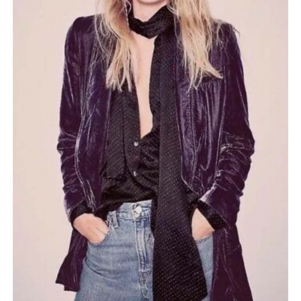 Purple Velvet Blazer- Free People